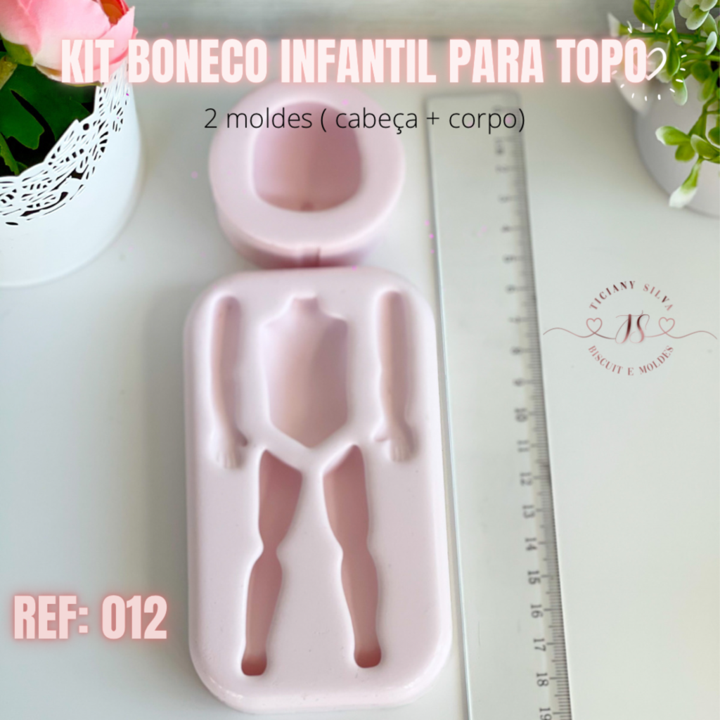 Kit Boneco Infantil Para Topo Ref 012 Ticiany Moldes E Biscuit