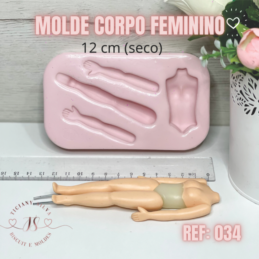 Molde Corpo Feminino Ref Ticiany Moldes E Biscuit