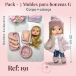 Pack - 3 Moldes para bonecas (G) 22cm - Ref: 191