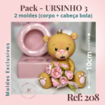 Pack - URSINHO 3 (G) cabeça bola REF: 208