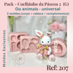 Pack - Coelhinho da Páscoa (G) ou Bichinho universal  Ref: 207